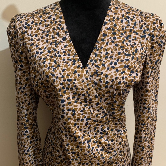 French Connection Animal Print Long Sleeve Dress - Picture 2 of 10